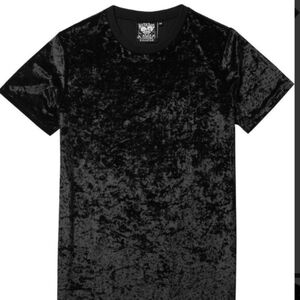 Killstar Black Crushed Velvet Short-Sleeve T-Shirt